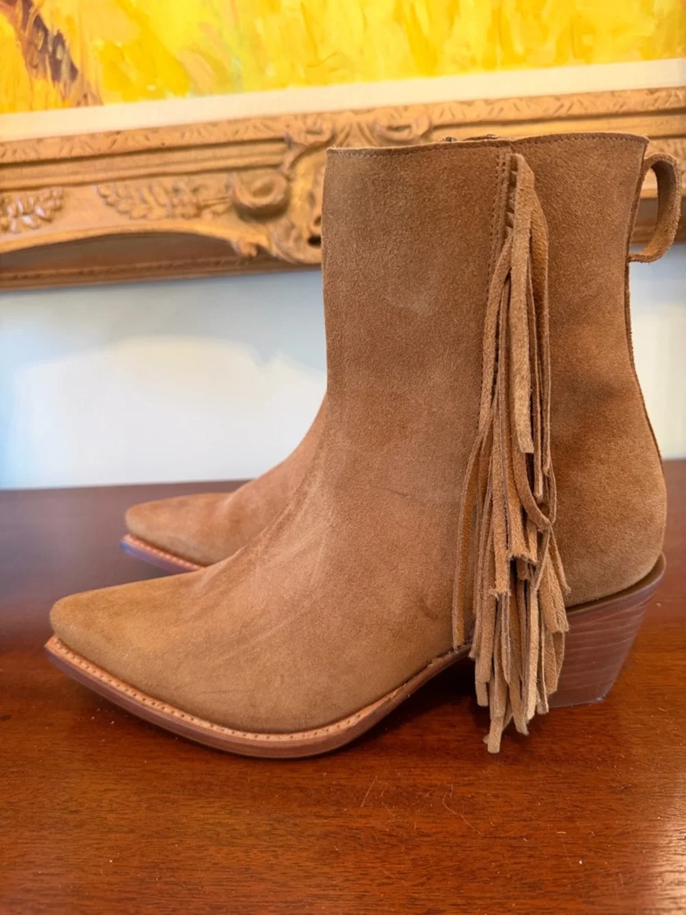 NWT Tecovas Toffee The Georgia Womens Snip Toe Short Boots 8.5 - Picture 10 of 16